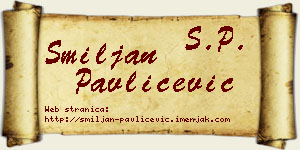 Smiljan Pavličević vizit kartica